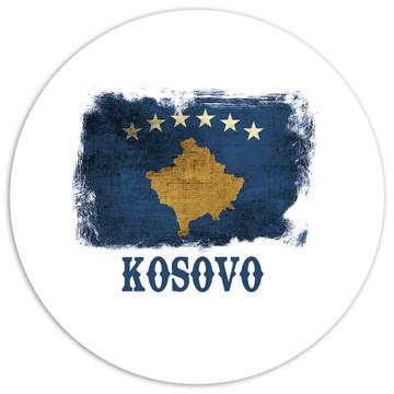Kosovo Kosovan Flag : Gift Sticker Proud Europe Country Independence Souvenir Nation Vintage