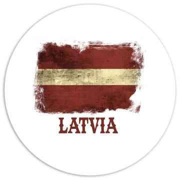 Latvia Latvian Flag : Gift Sticker Proud Baltic Europe Country Vintage Souvenir Travel National