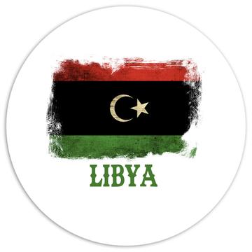 Libya Libyan Flag : Gift Sticker Distressed Africa Proud African Country Souvenir National Vintage
