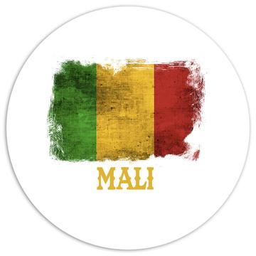 Mali Malian Flag : Gift Sticker Distressed Art Africa Proud African Country Souvenir Nation Vintage