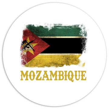 Mozambique Mozambican Flag : Gift Sticker Africa Country Souvenir National Vintage Art Pride