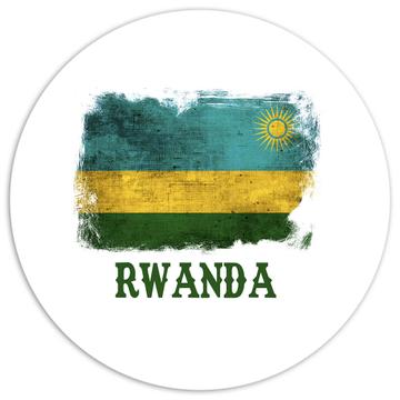 Rwanda Rwandan Flag : Gift Sticker Africa African Country Souvenir National Vintage Art Pride