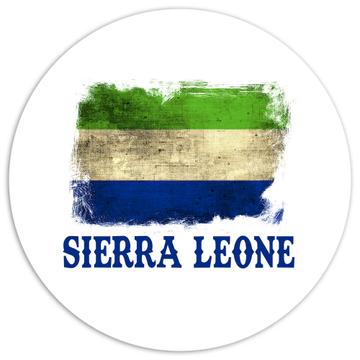 Sierra Leone Leonean Flag : Gift Sticker Africa African Country Souvenir National Vintage Patriotic