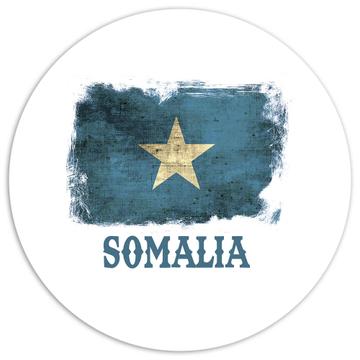 Somalia Somali Flag : Gift Sticker Distressed Art Proud African Country Souvenir National Vintage