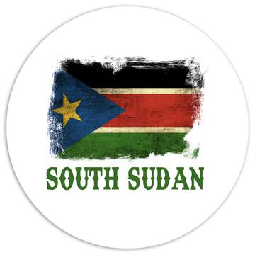 South Sudan Sudanese Flag : Gift Sticker African Country National Souvenir Vintage Art Proud