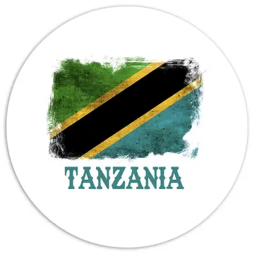 Tanzania Tanzanian Flag : Gift Sticker Africa African Country Souvenir National Vintage Distressed