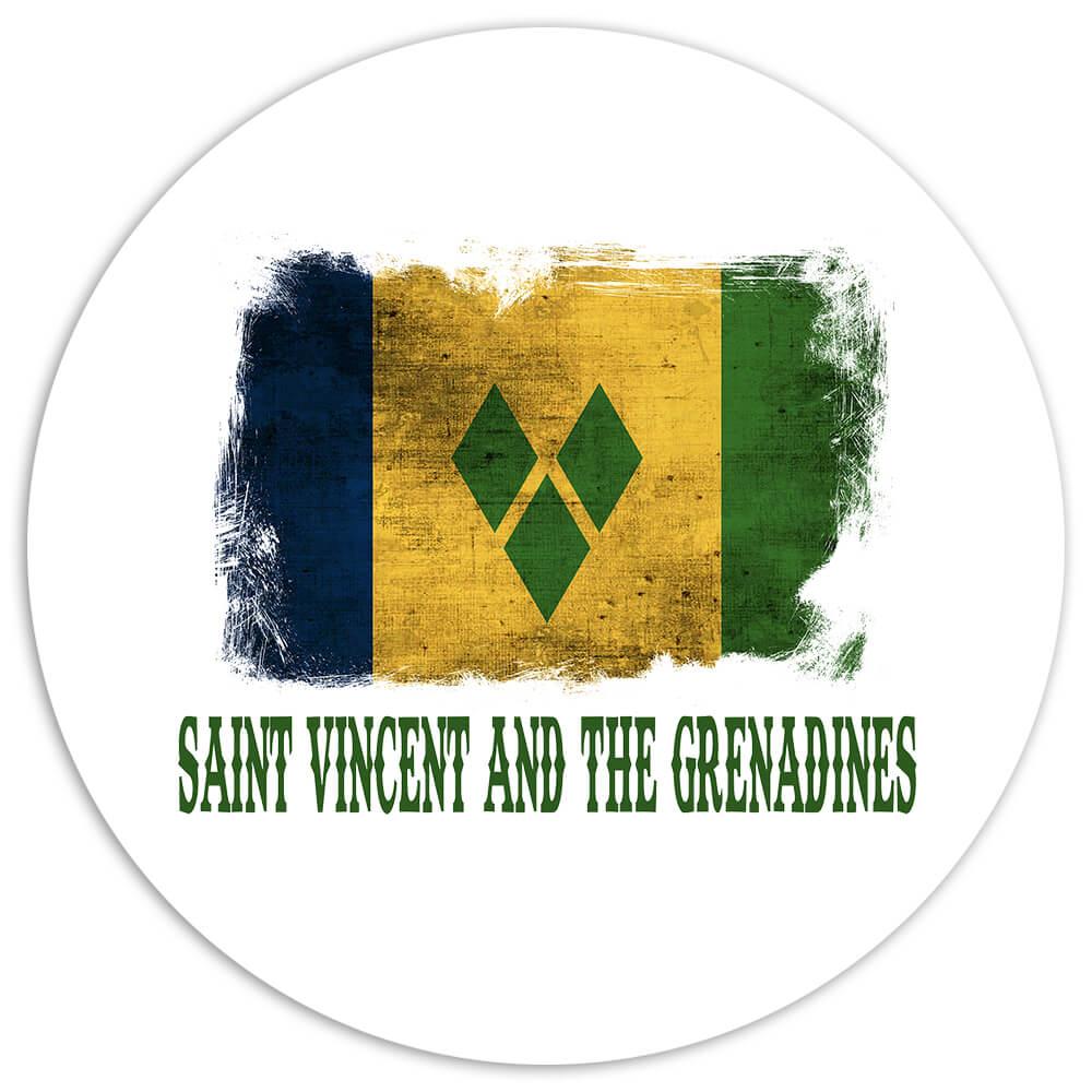 Saint Vincent And The Grenadines Flag : Gift Sticker Central America American Country Souvenir