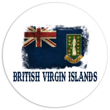 British Virgin Islands Flag : Gift Sticker Islander Pride North America Country National Souvenir