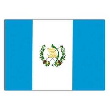 Guatemala : Gift Sticker Flag Retro Artistic Guatemalan Expat Country