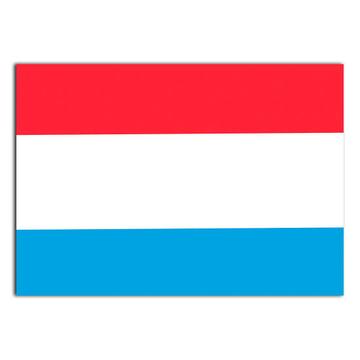 Luxembourg : Gift Sticker Flag Retro Artistic Luxembourger Expat Country