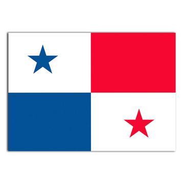 Panama : Gift Sticker Flag Retro Artistic Panamanian Expat Country