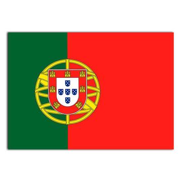 Portugal : Gift Sticker Flag Retro Artistic Portuguese Expat Country