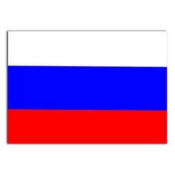 Russia : Gift Sticker Flag Retro Artistic Russian Expat Country