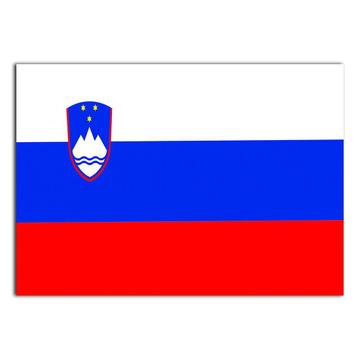Slovenia : Gift Sticker Flag Retro Artistic Slovenian Expat Country