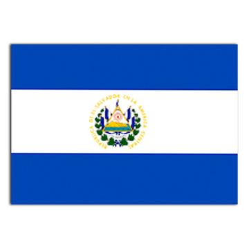 El Salvador : Gift Sticker Flag Retro Artistic Salvadorean Expat Country