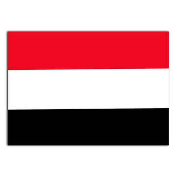 Yemen : Gift Sticker Flag Retro Artistic Yemeni Expat Country