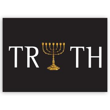 Menorah Truth : Gift Sticker Jewish Hannukak Chanukkah Religious Israel Candle Light