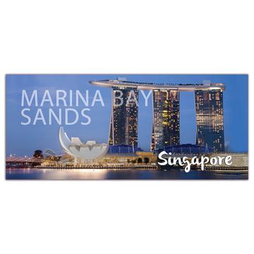 SINGAPORE Marina Bay Sands : Gift Sticker Flag Singaporean Country Souvenir