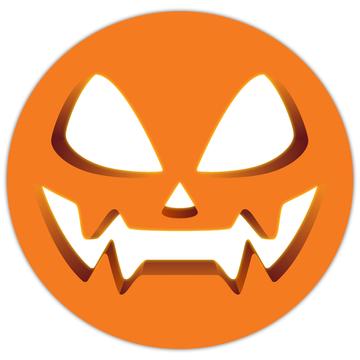 Scary Halloween Pumpkin : Gift Sticker Fall Autumn Face Decoration