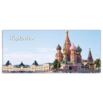 Moscow Russia : Gift Sticker Red Square Country Country Russian Basilica