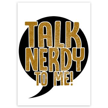 Talk Nerdy to Me : Gift Sticker Geek Gamer Nerd Christmas