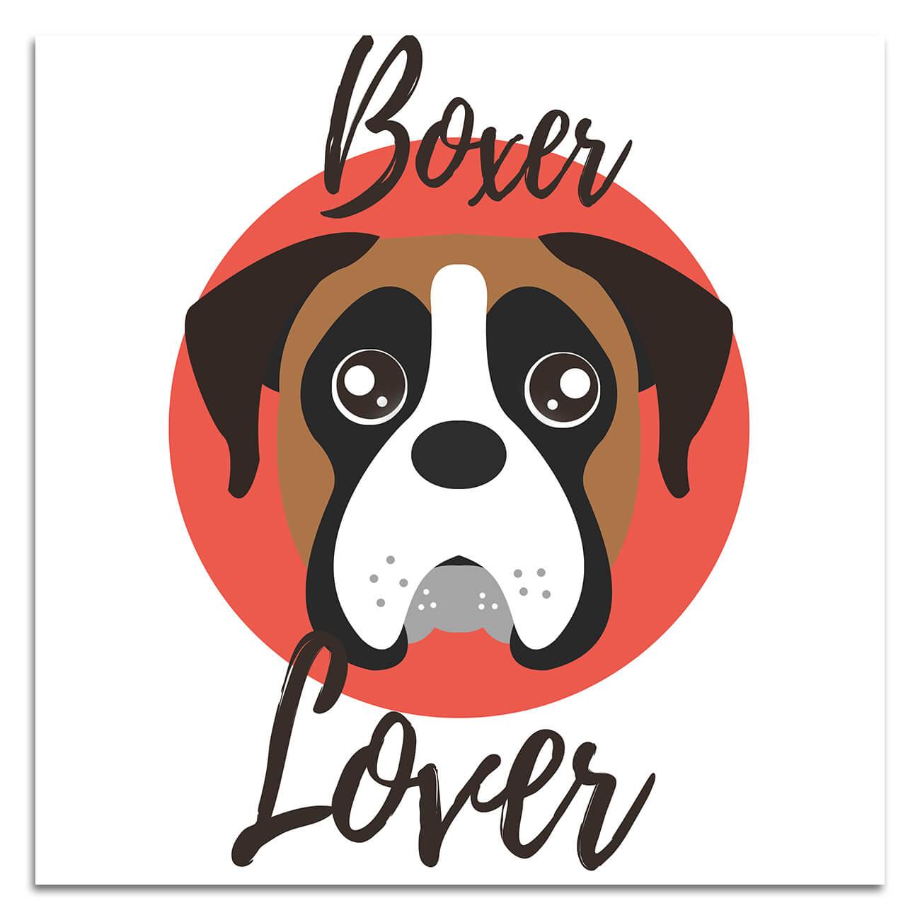 Gift Sticker : Boxer Lover Dog Cartoon Funny Owner Heart Cute Pet Mom Dad |  eBay