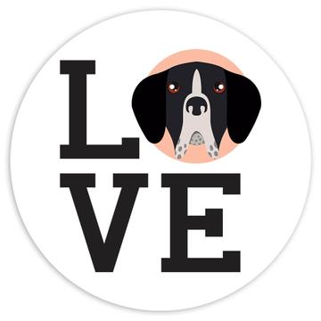 Love German Pointer Cute : Gift Sticker Dog Cartoon Funny Owner Heart Pet Mom Dad