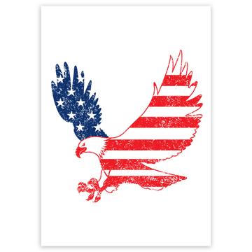 Eagle American : Gift Sticker Flag USA United States Patriotic Stars & Stripes