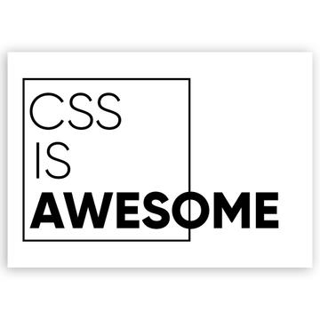 CSS is Awesome : Gift Sticker Developer Code Geek Software