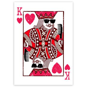 King of Hearts : Gift Sticker Swag Poker Cards Fun Glasses