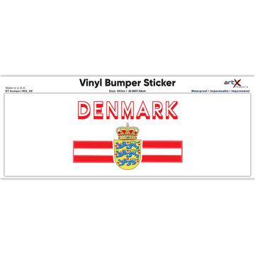 Denmark : Gift Sticker Crest Flag Danish Expat Country Patriot Tourism Souvenir Travel