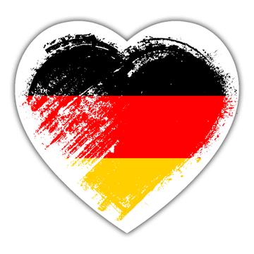 German Heart : Gift Sticker Germany Country Expat Flag Patriotic Flags National