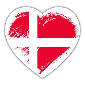 Danish Heart : Gift Sticker Denmark Country Expat Flag Patriotic Flags National