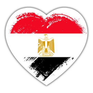Egyptian Heart : Gift Sticker Egypt Country Expat Flag Patriotic Flags National