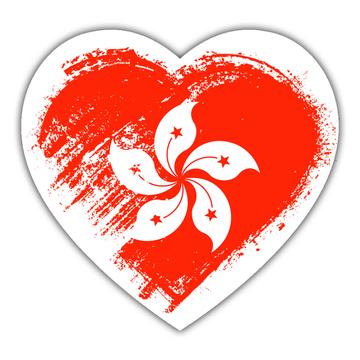 Hong Konger Heart : Gift Sticker Hong Kong Country Expat Flag