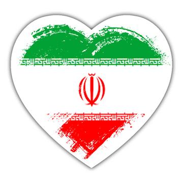 Iranian Heart : Gift Sticker Iran Country Expat Flag Patriotic Flags National