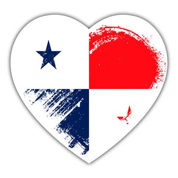 Panamanian Heart : Gift Sticker Panama Country Expat Flag Patriotic Flags National