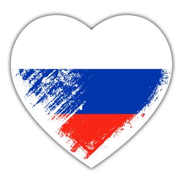 Russian Heart : Gift Sticker Russia Country Expat Flag Patriotic Flags National