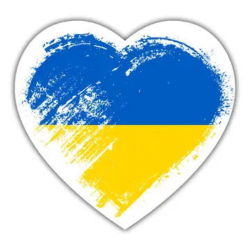 Ukrainian Heart : Gift Sticker Ukraine Country Expat Flag Patriotic Flags National