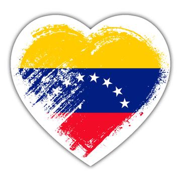 Venezuelan Heart : Gift Sticker Venezuela Country Expat Flag