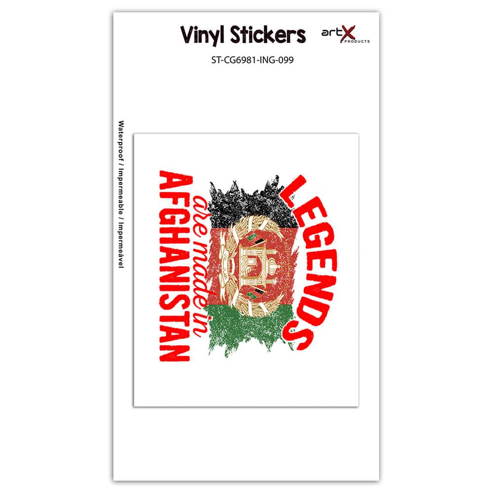 Legends are Made in Afghanistan: Gift Sticker Flag Afghan Expat Country