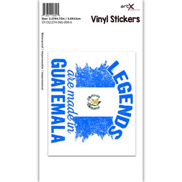 Legends are Made in Guatemala : Gift Sticker Flag Guatemalan Expat Country