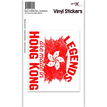 Legends are Made in Hong Kong : Gift Sticker Flag Hong Konger Expat Country
