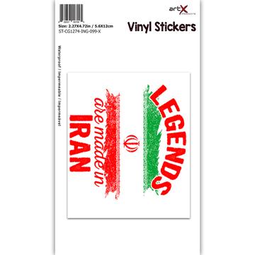 Legends are Made in Iran : Gift Sticker Flag Iranian Expat Country Made in USA