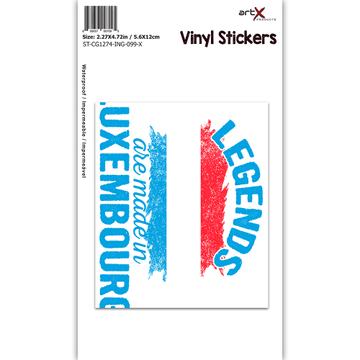 Legends are Made in Luxembourg : Gift Sticker Flag Luxembourger Expat Country