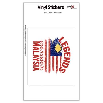 Legends are Made in Malaysia: Gift Sticker Flag Malaysian Expat Country