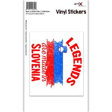 Legends are Made in Slovenia : Gift Sticker Flag Slovenian Expat Country