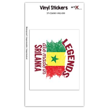 Legends are Made in Senegal: Gift Sticker Flag Senegalese Expat Country