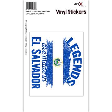 Legends are Made in El Salvador : Gift Sticker Flag Salvadorean Expat Country