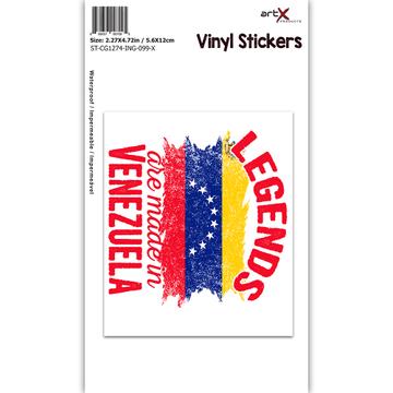 Legends are Made in Venezuela : Gift Sticker Flag Venezuelan Expat Country